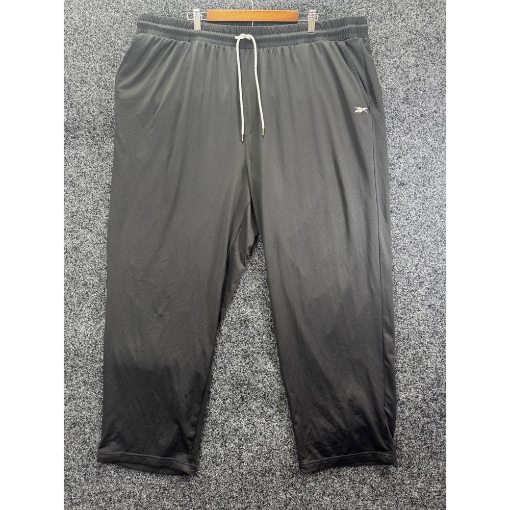 Reebok Speedwick Mens 3XL Black Athletic Training Pants Drawstring Pockets